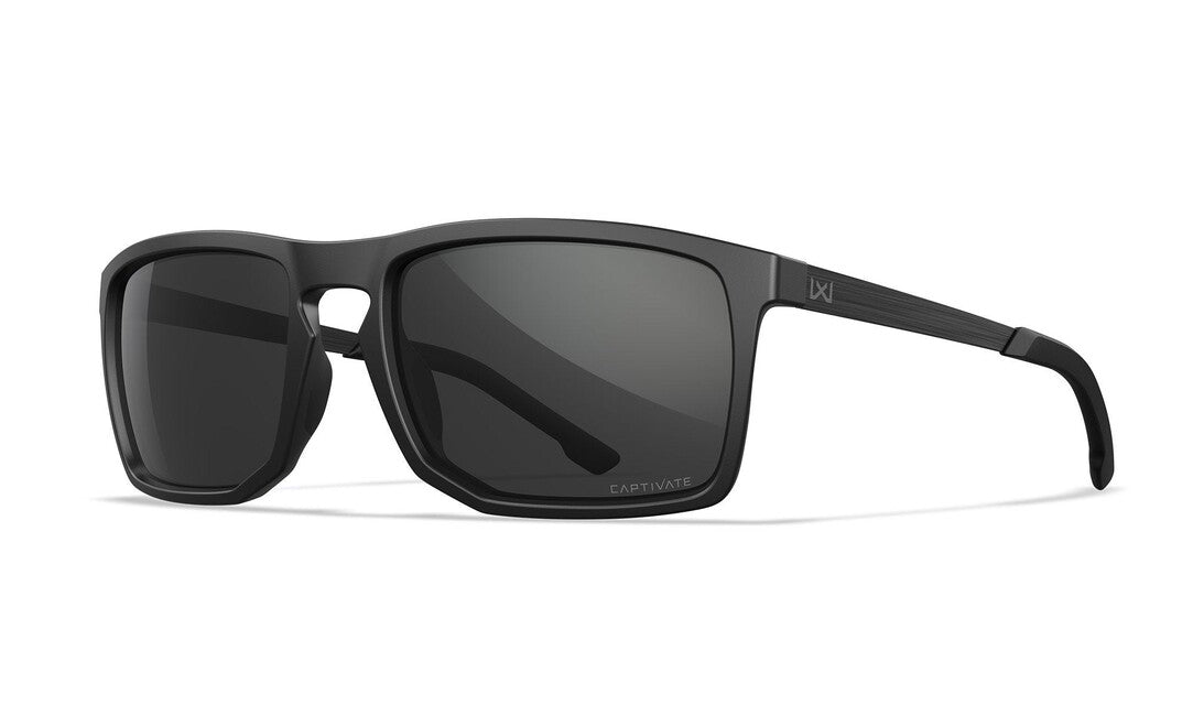 Wiley X Axe Sunglasses, Captivate Polarized Grey/Matte Black