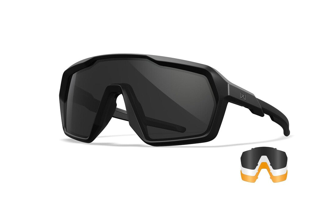 Wiley X Citadel Sunglasses, Clear/Grey/Light Rust/Matte Black