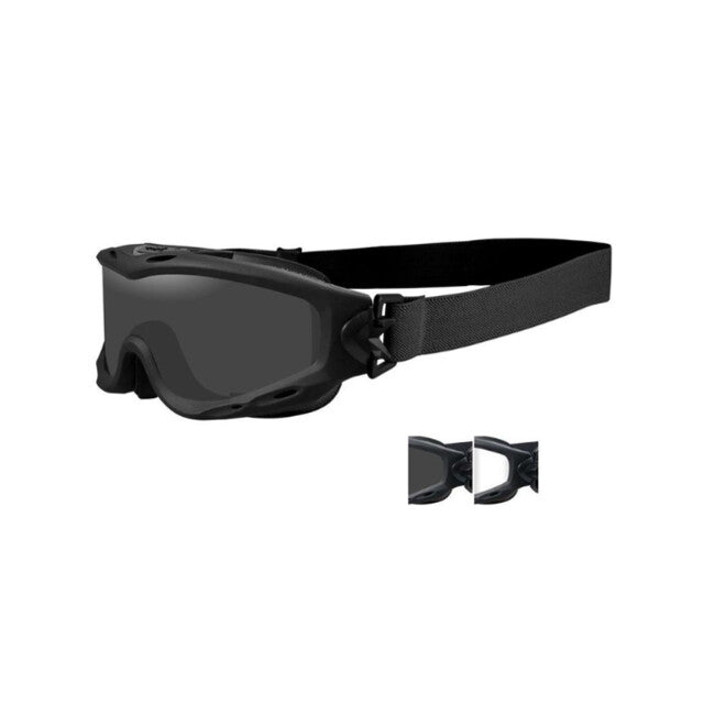 WILEY X SPEAR Tactical Glasses - Smoke + Clear Lenses / Matte Black Frame