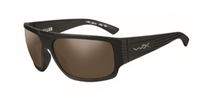 Wiley X Vallus Polarized Eyeglasses, Amber Mirror