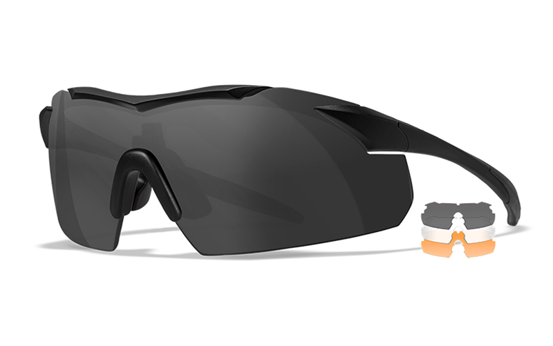 Wiley X Vapor 2.5 Protective Eyewear with Interchangeable Lenses, Black