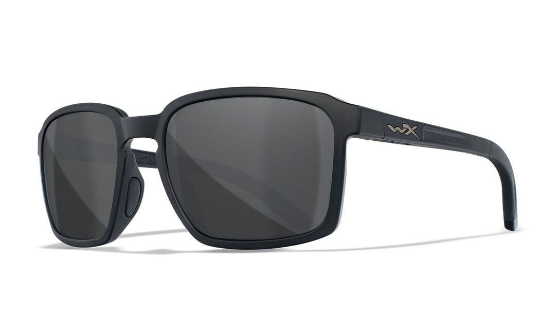 WileyX ALFA Sunglasses, Black with Grey Mirror Lenses