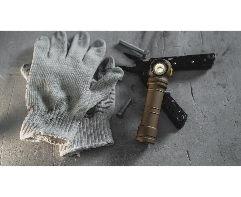 ArmyTek Wizard C2 Pro Max Magnet White LED Flashlight with Magnetic Mount, Battery Powered, 4000 lm, Sand