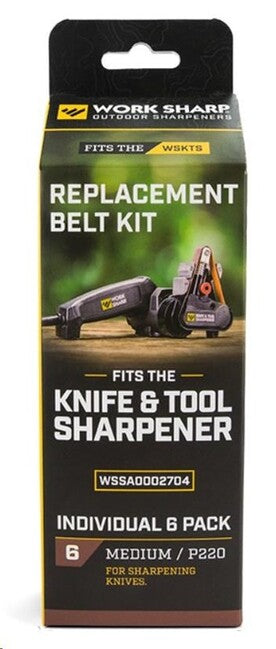 Work Sharp Replacement Ceramic Abrasive Belt P220 for WSKTS-I, 6-pack