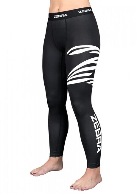 Zebra Compression Long Pants, Black