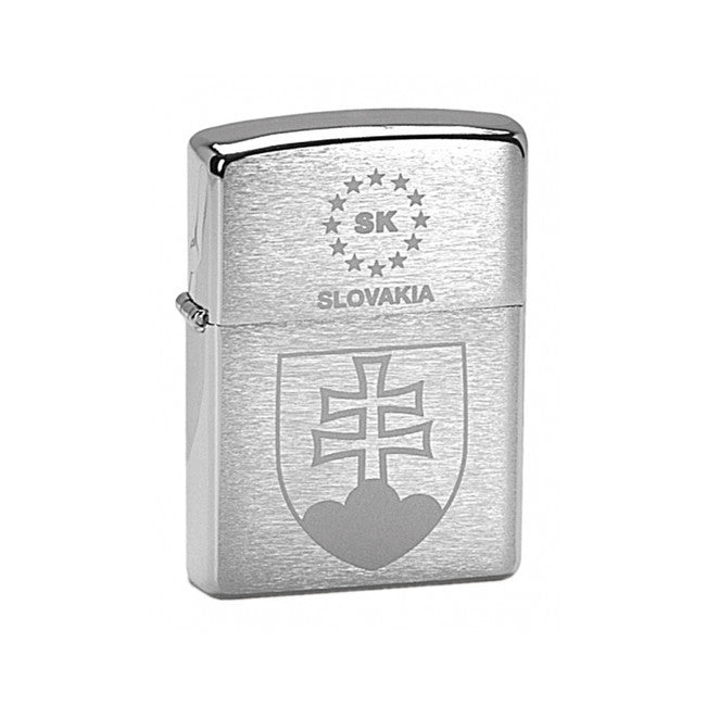 Zippo Benzine Lighter, Slovak Republic Design, Chrome