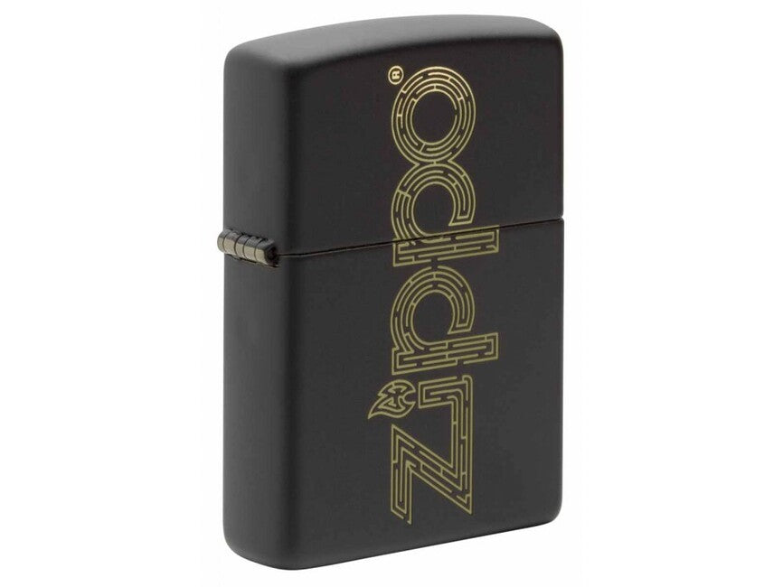 Zippo Benzine Lighter with Engraving, Black
