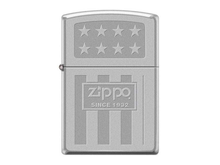 Zippo Lighter Since 1932 Stars, Satin Chrome