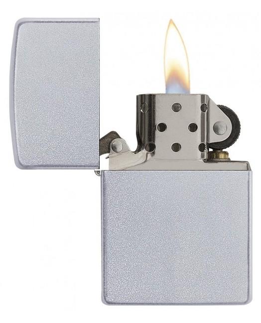 Zippo Satin Chrome Benzine Lighter