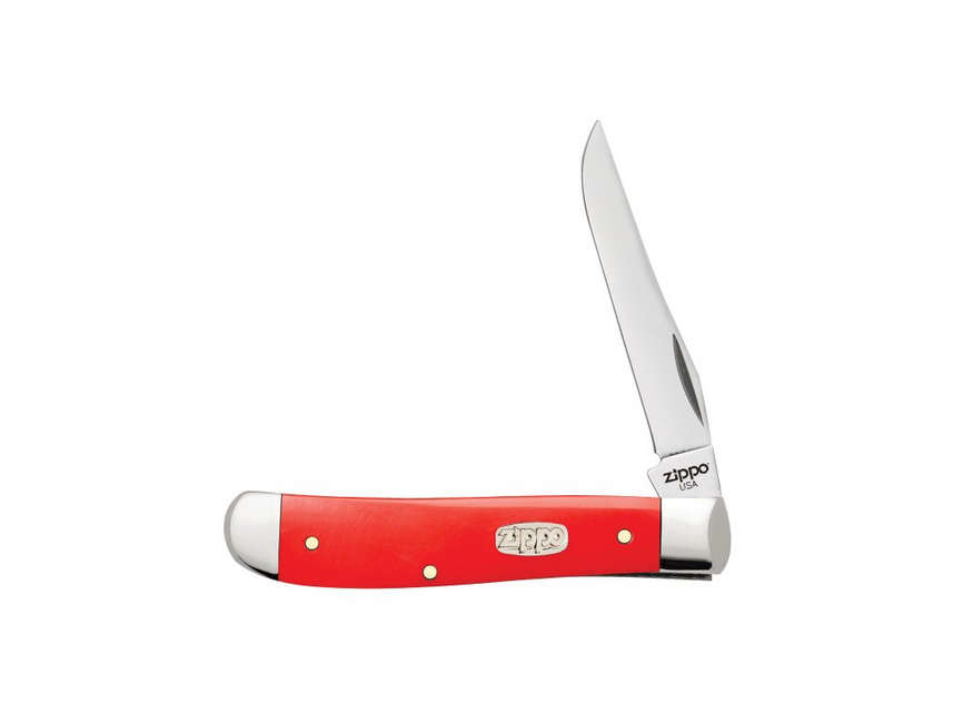 Zippo Mini Trapper Folding Knife, Red