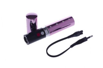 Stun gun for women in the shape of a lipstick pink, 300 000V