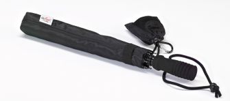 Euroschirm Telescope handsfree UV telescopic trekking umbrella with attachment to backpack, black reflective