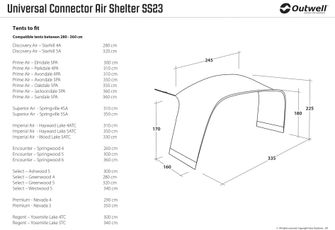 Outwell Connector for tent for shelter Air Shelter