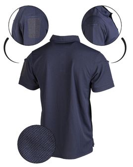 Mil-Tec dark blue tact.short sleeve polo shirt quickdry