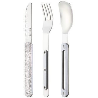 Akinod A01M00010 Set of cutlery 12h34, downtown blanc