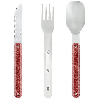 AKINOD A01M00015 Set of cutlery 12h34, downtown rouge
