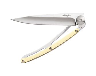 Deejo Close Knife Gold Mirror 23KT Yellow Gold