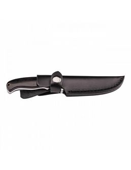 Herbertz belt knife 9cm, damask, wood Pakka