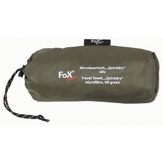 Fox outdoor travel towel, &quot;Quickdry&quot;, microfiber, from green, approx. 130 x 80 cm