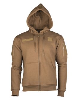 Mil-Tec dark coyote tactical hoodie with zipper