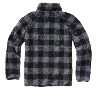 Brandit fleece jacket Teddyfleece Troyer, black/grey