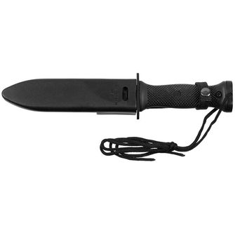 MFH Combat Knife MK3, black, plastic handle, sheath