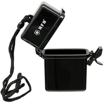 MFH Box, Plastic, waterproof, neck strap, black