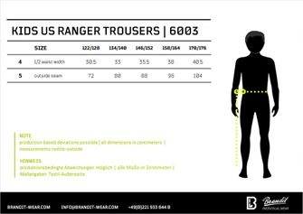Brandit children&#039;s US Ranger trousers, woodland