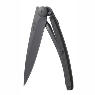 Deejo Close Knife Composite Black Carbon