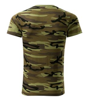Malfini camouflage short shirt, Green, 160g/m2