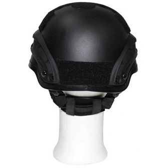 MFH US Helmet, MICH 2002, rails, black, ABS-plastic