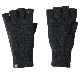 Brandit knitted fingerless gloves, black