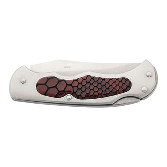 Herbertz pocket knife 8.5cm, stainless steel and brown leather