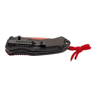 Herbertz pocket knife 9cm, aluminum and plastic, black-red