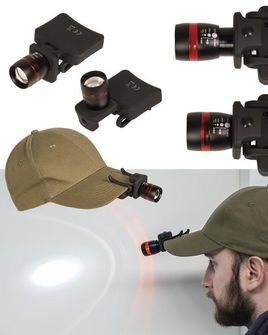Mil-tec LED Cree headlamp for a cap, black