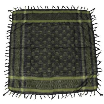 MFH Scarf, Shemagh, OD green-black, with skull