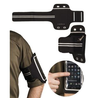 Mil-Tec Lycra® case for smartphone on biceps black