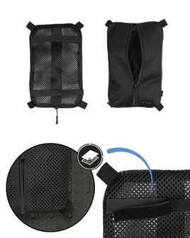 Mil-Tec black mesh bag with velcro medium