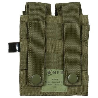 MFH Ammo Pouch, double, small, MOLLE, OD green