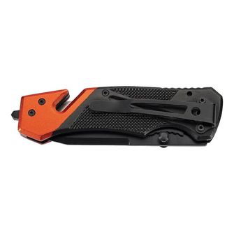 Herbertz rescue knife 8 cm, black-orange, aluminum