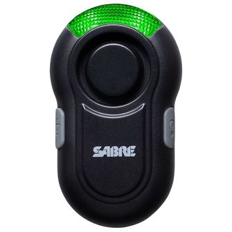 Sabre Red Clip-on LED Personal Alarm, 120db, Black
