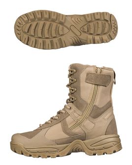 Mil-Tec coyote &#039;patrol&#039; boots one-zip