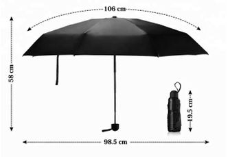Origin outdoors nano compact umbrella nano black