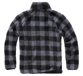 Brandit fleece jacket Teddyfleece, black/grey