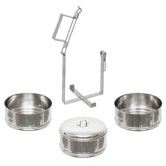 Foxoutdoor food container, 3 pieces, stainless steel