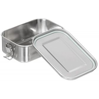 Foxoutdoor lunch box, premium, stainless steel, approx. 16 x 11.5 x 6 cm