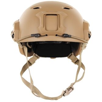 MFH US Helmet, FAST-paratroopers , coyote tan, rails, ABS-plastic