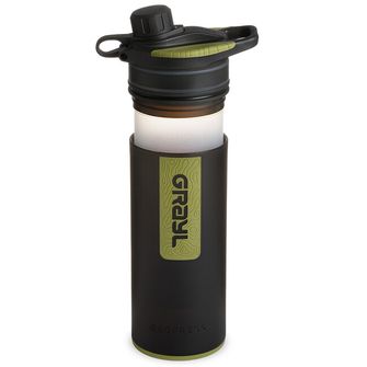 Grayl geopress purifier, filter bottle, black camo