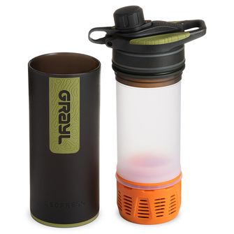 Grayl geopress purifier, filter bottle, black camo