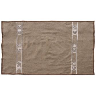 MFH BW Wool Blanket, brown, ca. 220 x 130 cm